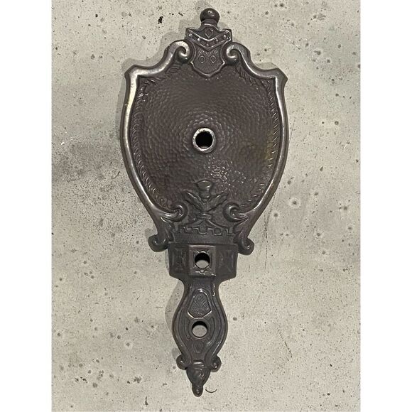 Antique Neoclassical Sconce Plate Base Part Single Arm - Picture 1 of 5